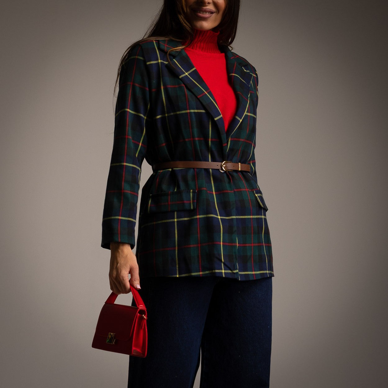Blazer Xadrez com cinto