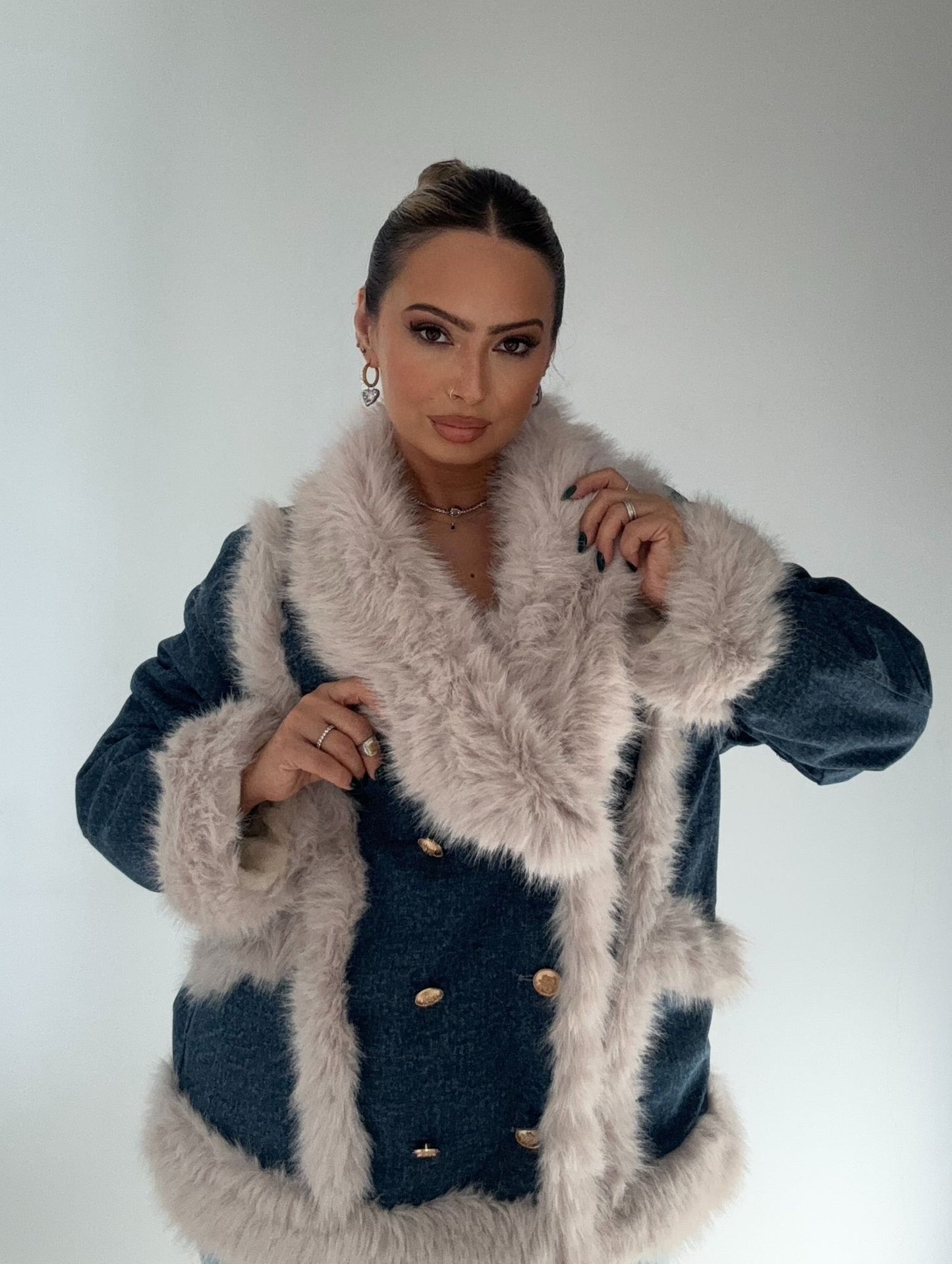 Casaco Denim com pelo