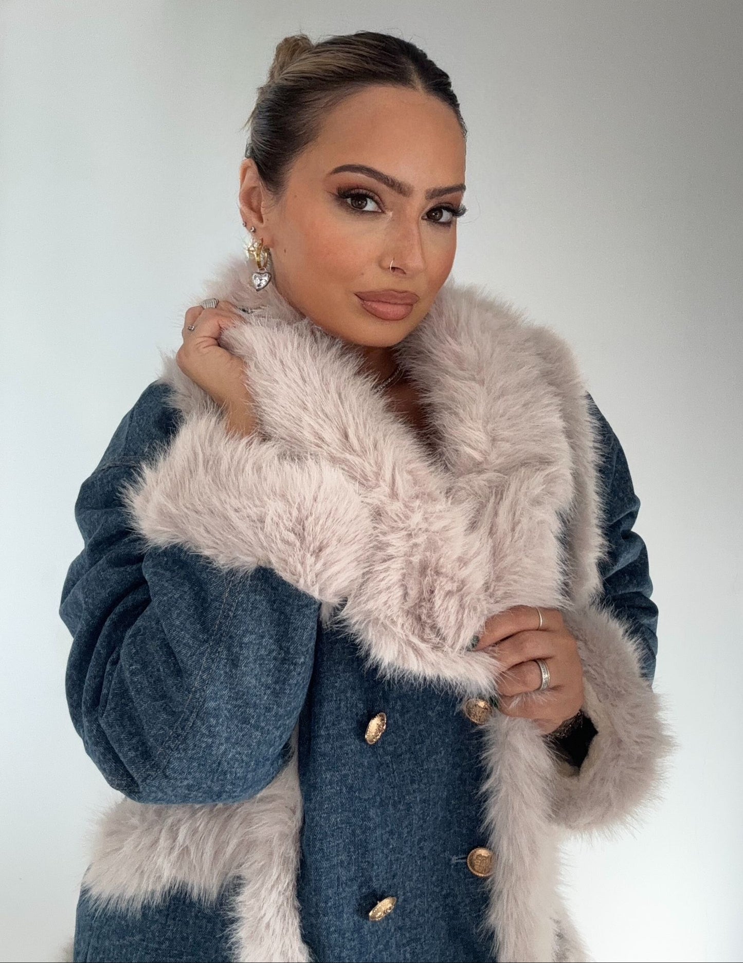 Casaco Denim com pelo